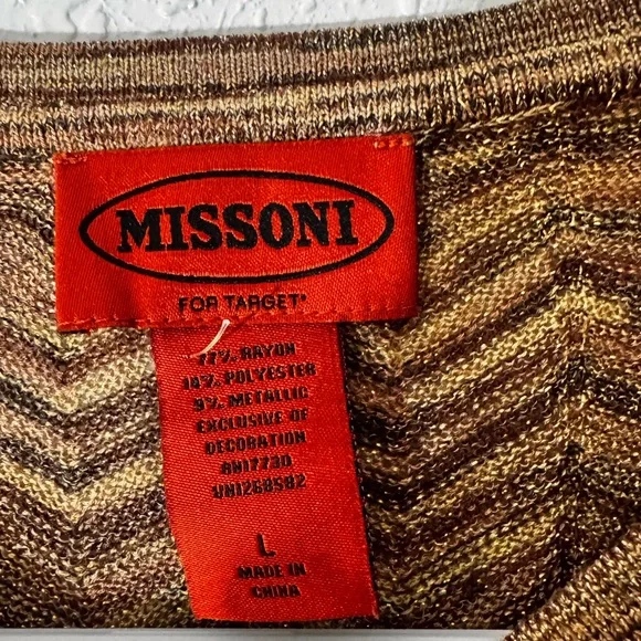 Missoni for Target Metallic Brown Zigzag Top - Picture 2 of 4
